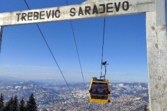 Na torze bobslejowym na wzgórzu Trebević, gdzie w czasie Olimpiady Zimowej w 1984 odbyły się zawody bobslejowe i saneczkarskie. Fot. K. Stelmaszewska